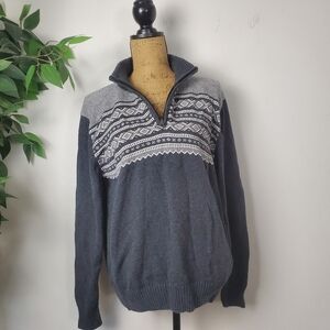 Weatherproof Vintage Mens Quarter Zip Sweater Medium Cotton